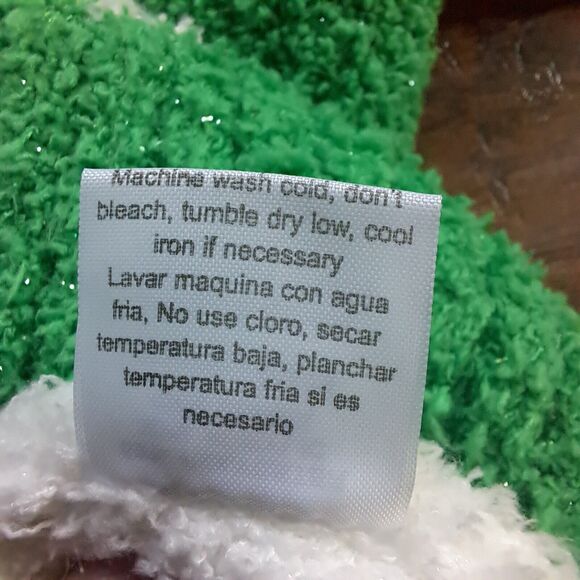 Merry Christmas by Poof Sweater Sz Medium Green White Sparkle Kitty Hat Bell NWT - Picture 16 of 16